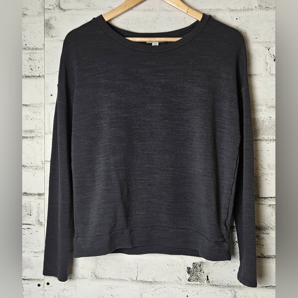 American Eagle Gray Open Back Sweater Womens Medium Soft Knit Top